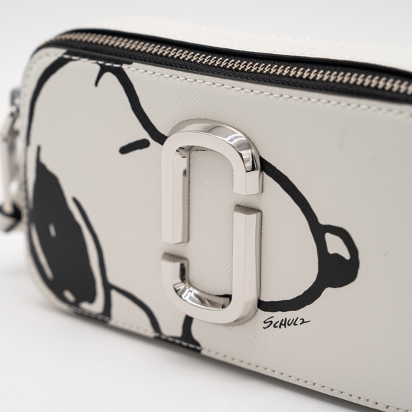 Marc Jacobs Snoopy Peanuts White Black Snapshot Camera Bag Shoulder - Picture 6 of 10